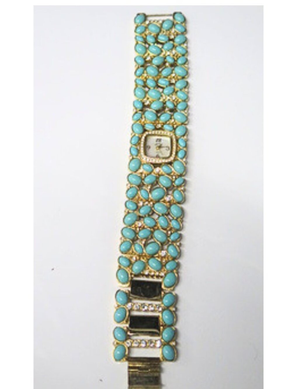Vintage Adrienne Vittadini Turquoise Statement Watch Bracelet